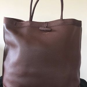 SAINT LAURENT Patti Large Leather Tote Bag